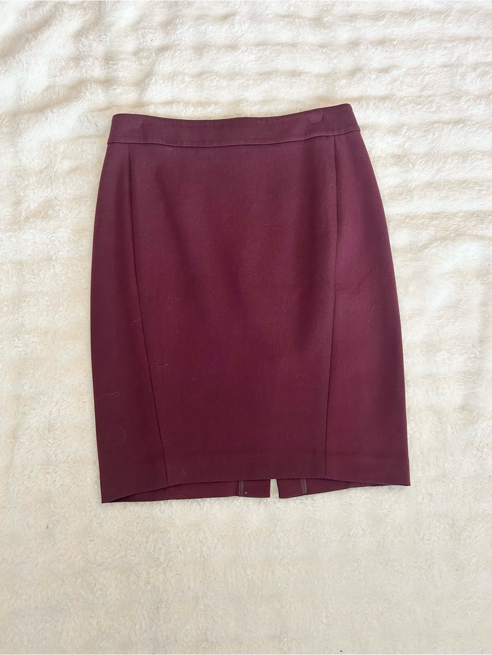 LOFT Burgundy Wine Pencil Skirt Classic Workwear